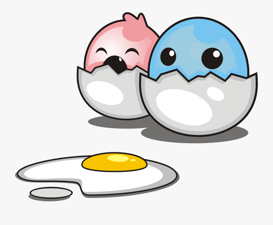 Easter Hatching Chick Clipart - Chicks And Egg Line Art, Transparent Clipart