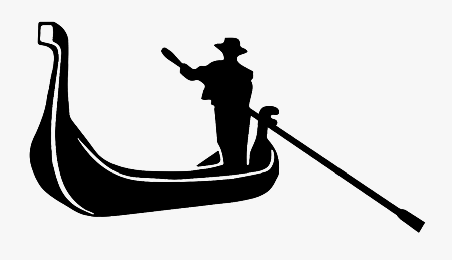 Silhouette Clipart Canoe - Gondola Clip Art, Transparent Clipart