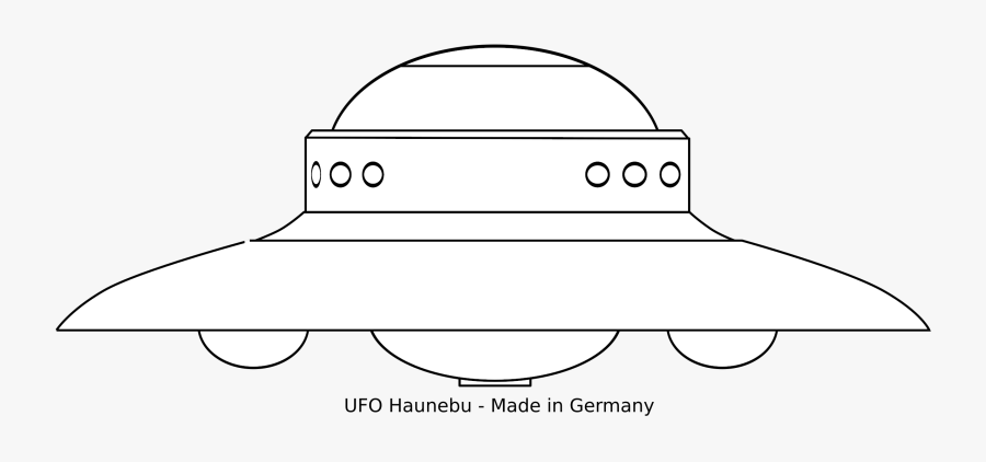 Ufo Haunebu Ii Clip Arts - Cartoon Alien Spaceship Black Background, Transparent Clipart