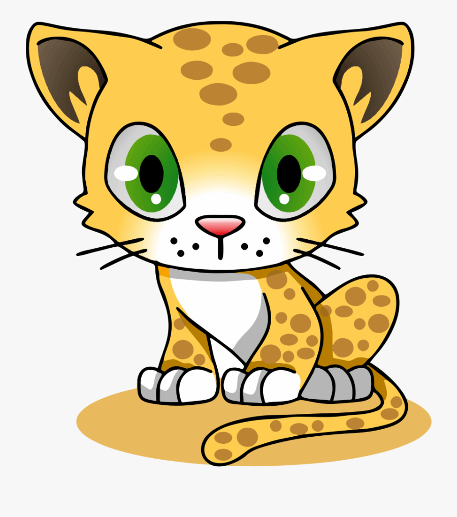Flower,small To Medium Sized Cats,artwork - Cartoon Amur Leopard Drawing, Transparent Clipart