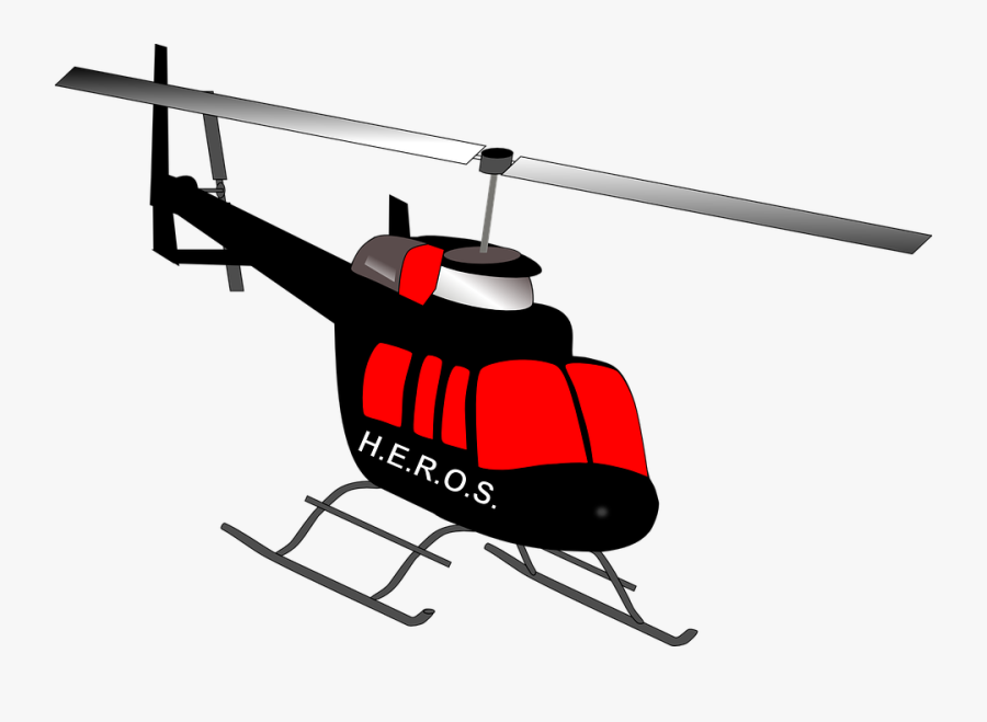 Transparent Red Plane Clipart - Helicopter Clipart, Transparent Clipart