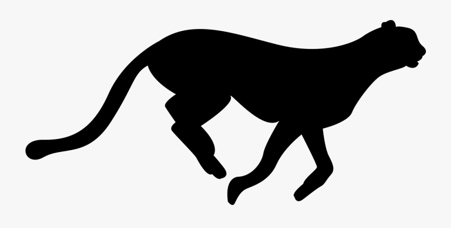 Cheetah Feline Silhouette - Cheetah Silhouette Clip Art, Transparent Clipart