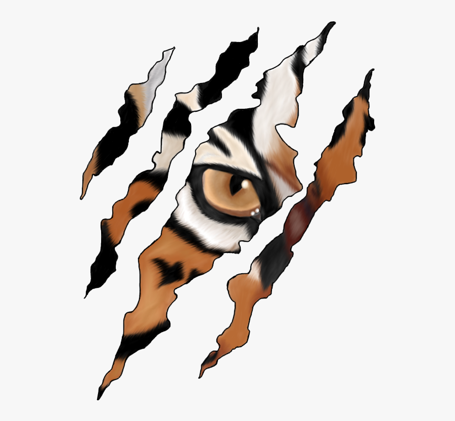 Tiger Claw Cheetah Png Download Free - Tiger Scratch, Transparent Clipart