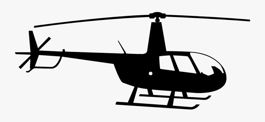 Transparent Helicopter Clipart Black And White - Robinson Helicopter Clip Art, Transparent Clipart