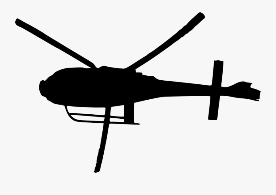 Helicopter Top View Silhouette Png - Helicopter Png Top, Transparent Clipart