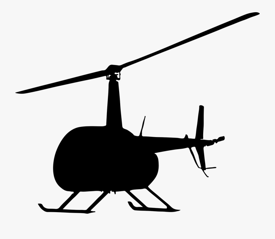 Civilian Helicopter Silhouette - Helicopter Silhouette, Transparent Clipart
