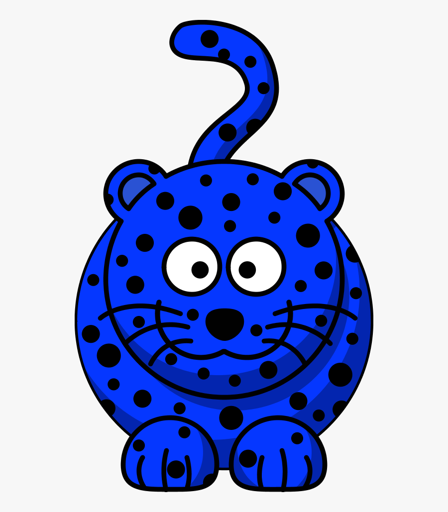 Vector Clip Art - Simple Cartoon Leopard, Transparent Clipart