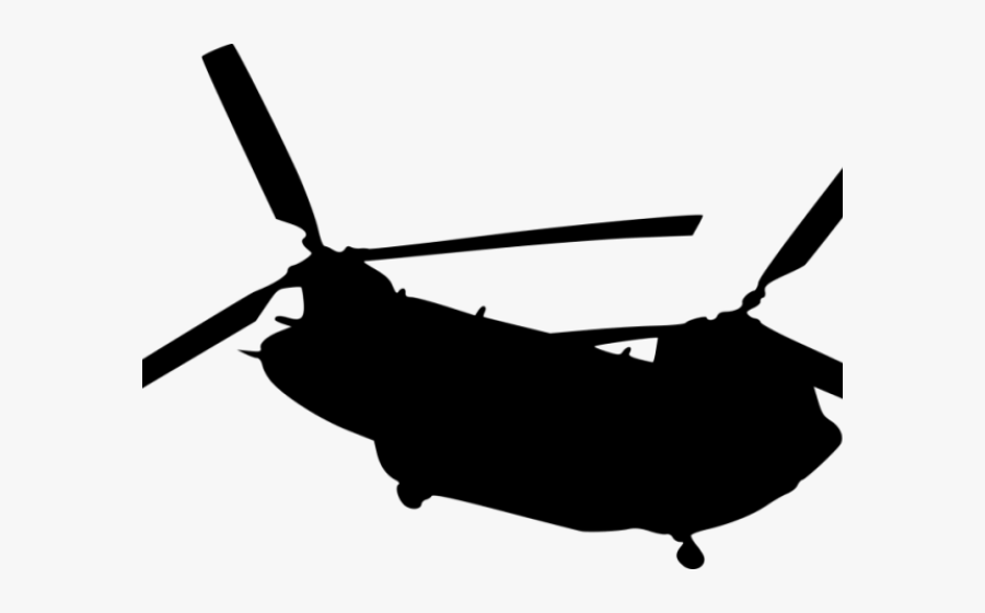 Transparent Helicopter Clipart - Ch 47 Silhouette, Transparent Clipart