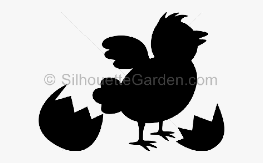 Transparent Chicken Silhouette Clipart - Baby Chick Easter Silhouette, Transparent Clipart