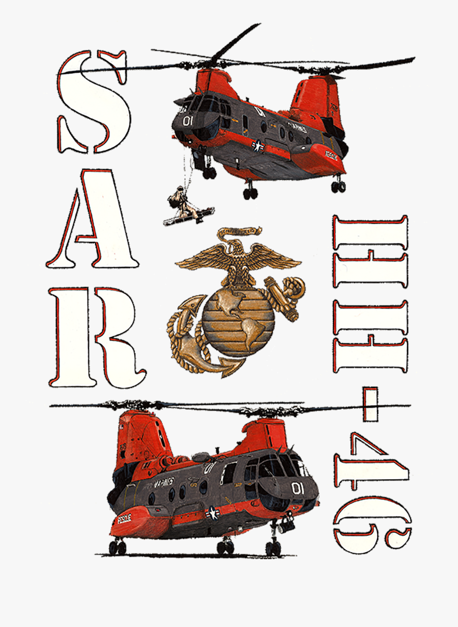 Helicopter Clipart Usmc - Boeing Ch-47 Chinook, Transparent Clipart