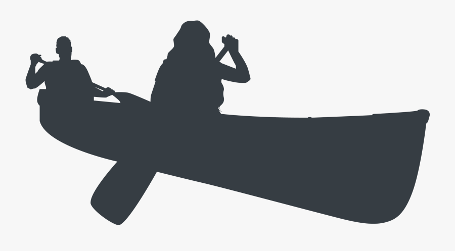 Canoe Silhouette - Canoe Silhouette Png, Transparent Clipart