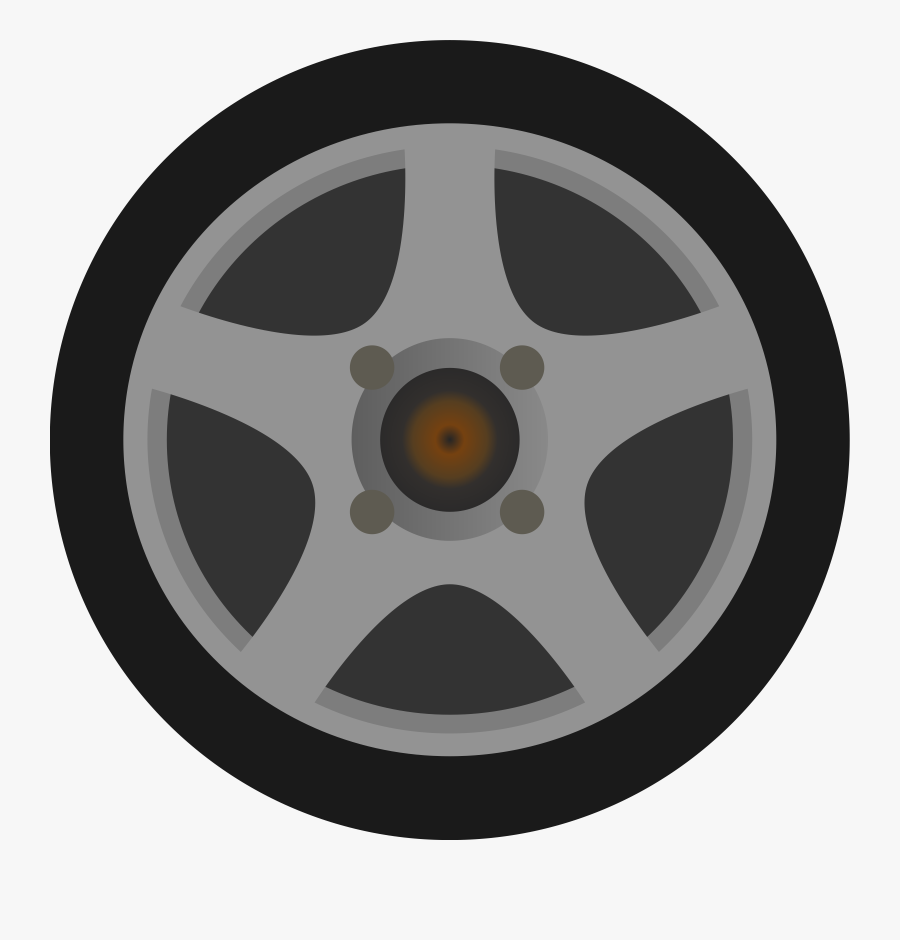 Simple Car Wheel/tire Side View - Pneu De Carro Desenho, Transparent Clipart