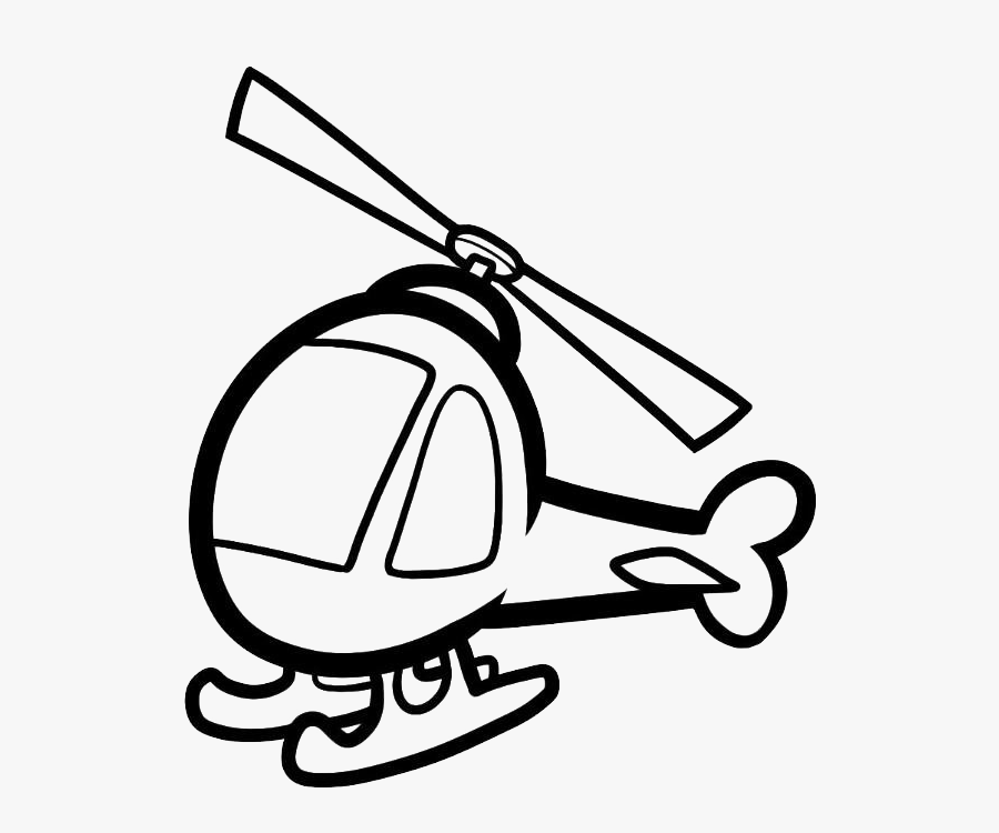 Car Child Coloring Book - Helicopter Drawing For Kids, Transparent Clipart