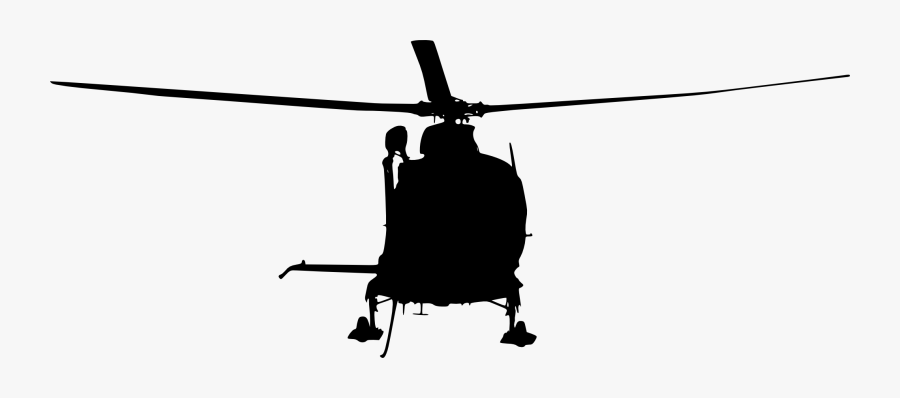Helicopter Aircraft Silhouette - Helicopter Rotor, Transparent Clipart