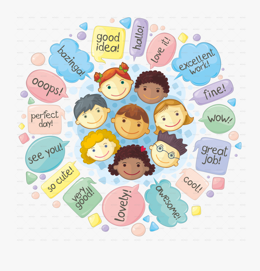 Cute Personages Gathering For, Transparent Clipart