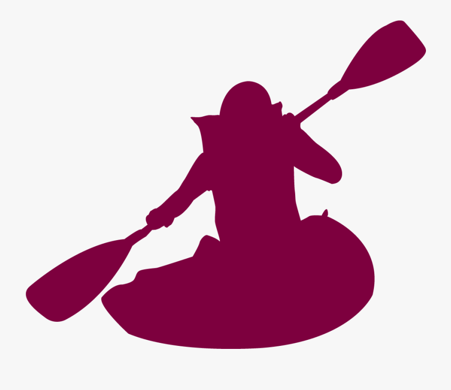 White Kayaking Silhouette Clipart , Png Download - Transparent Background Canoes Png, Transparent Clipart