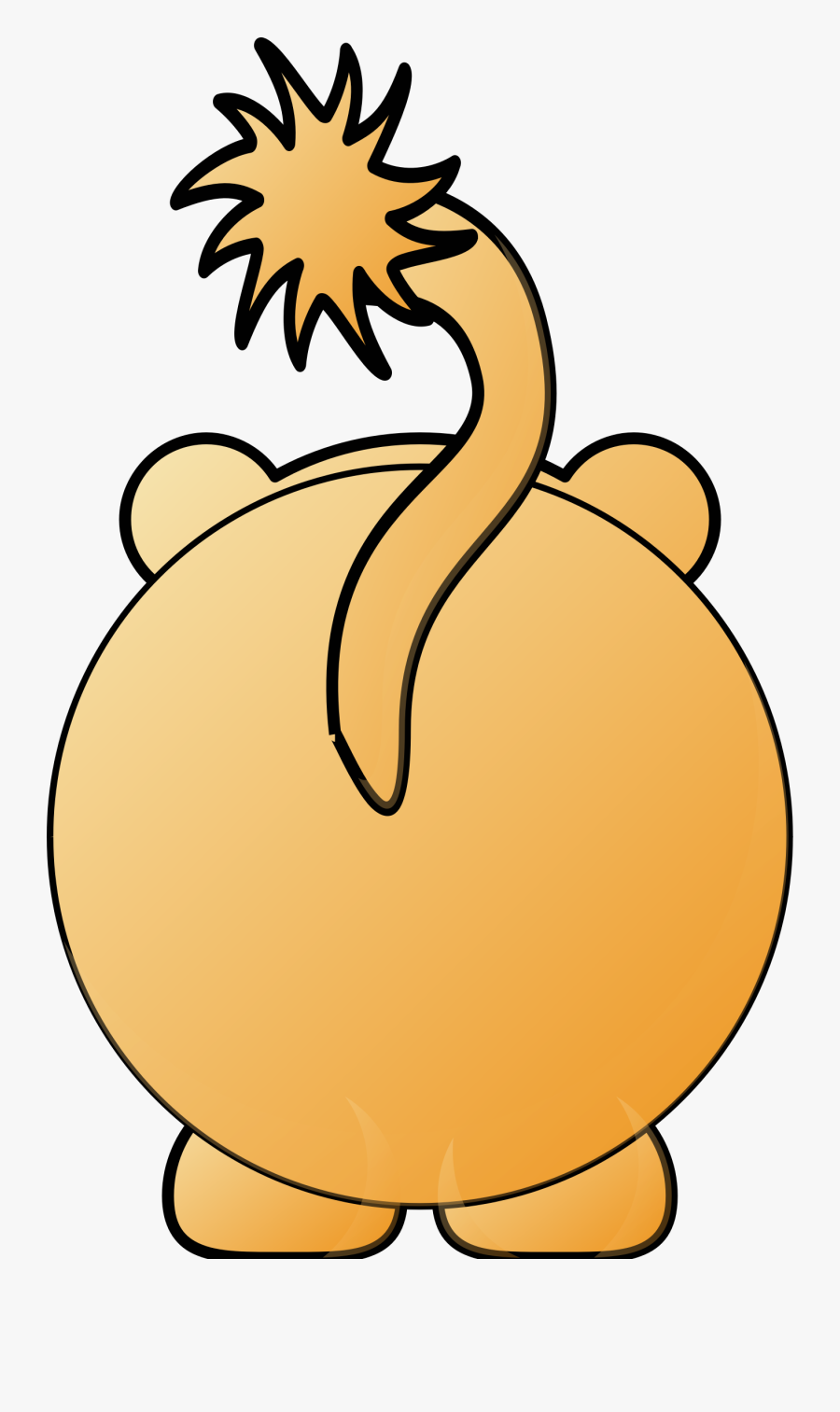 Flower,tree,artwork - Cartoon Lion Back Png, Transparent Clipart