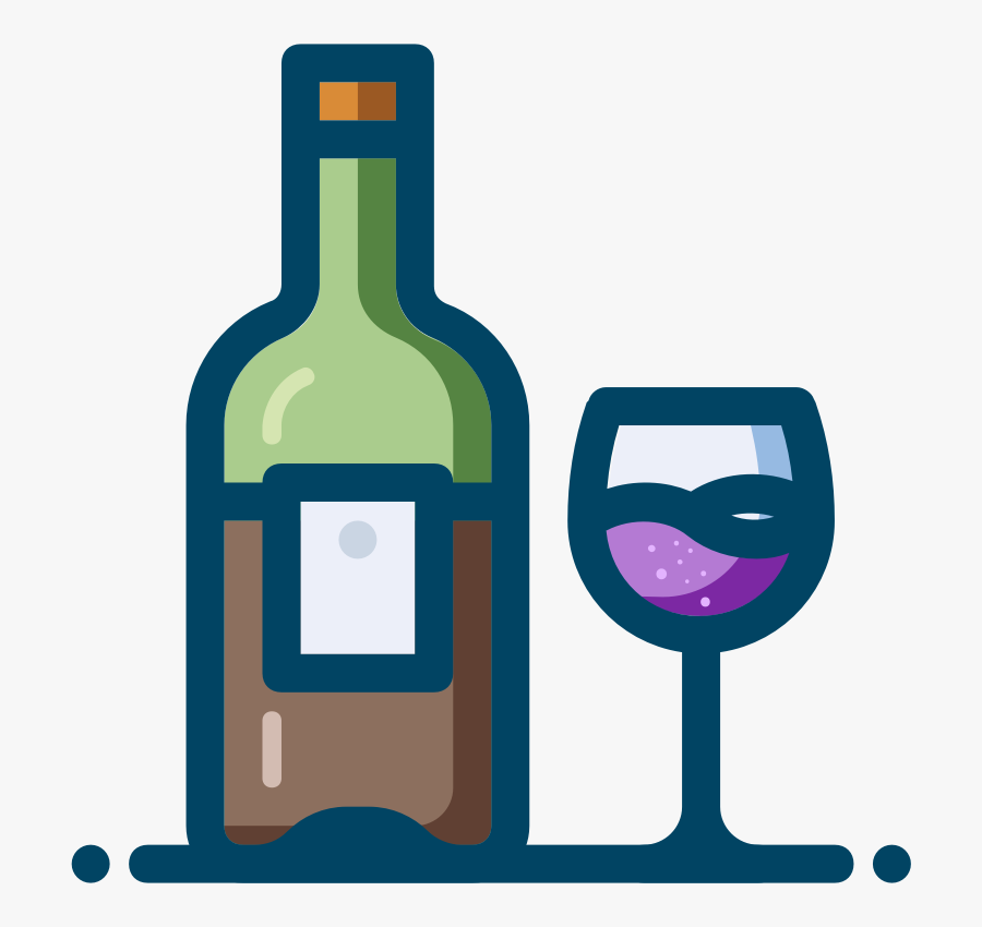 Blue,glass Bottle,communication - Wine And Beer Clip Art, Transparent Clipart