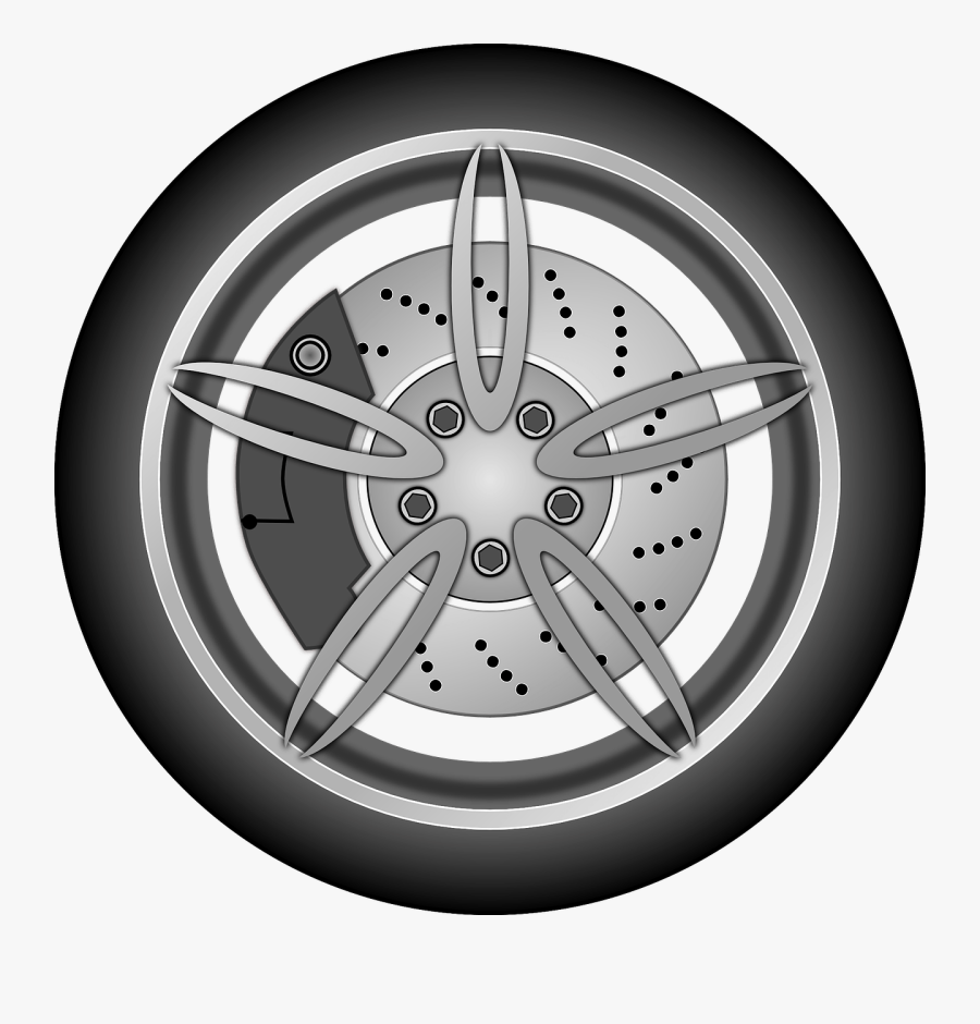 Car Wheel Racing Wheels Clip Art At Vector Clip Art - Wheel Car Gif Animation, Transparent Clipart