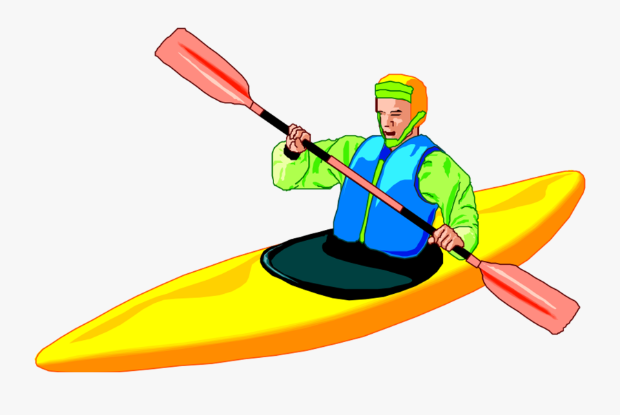 Cartoon Rowing Clip Art - Kayak Cartoon Png, Transparent Clipart