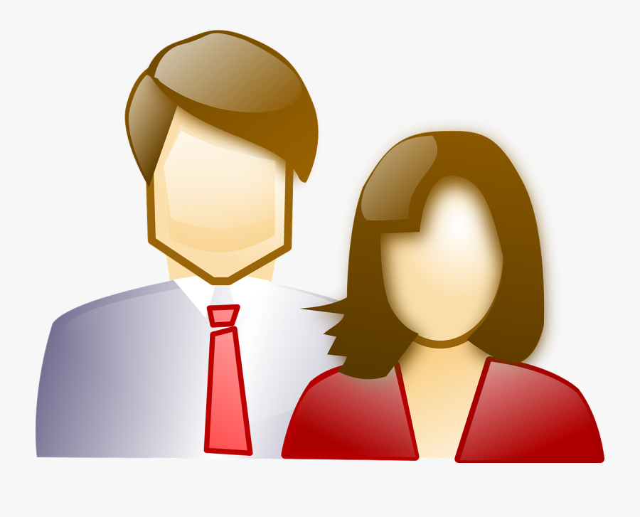 Human - Man And Woman Cartoon, Transparent Clipart