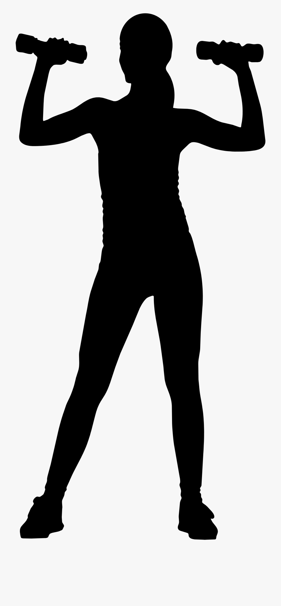 Dumbbell Silhouette At Getdrawings Com Free For - Girl With Dumbbell Silhouette Png, Transparent Clipart