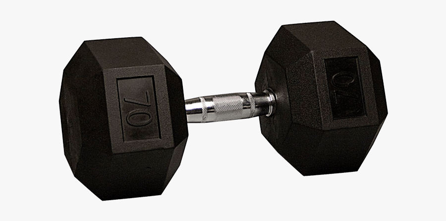 Thumb Image - 75 Lbs Rubber Hex Dumbbells, Transparent Clipart