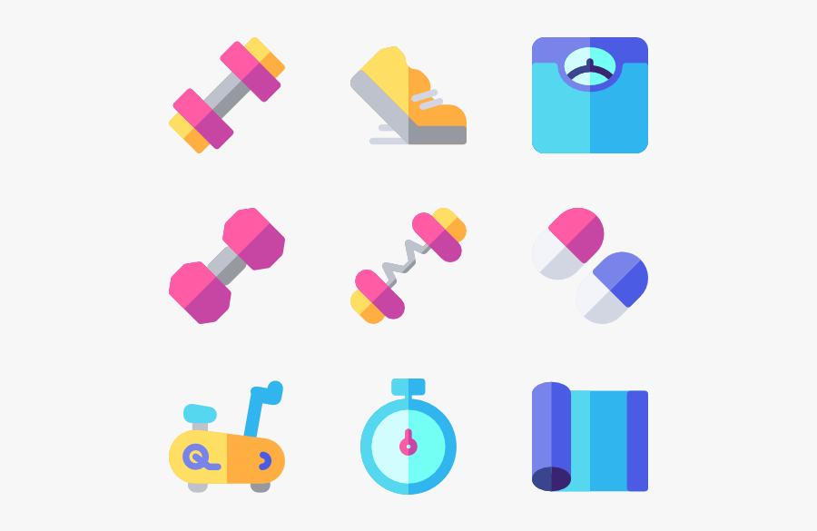 Icono Gym Color Png, Transparent Clipart