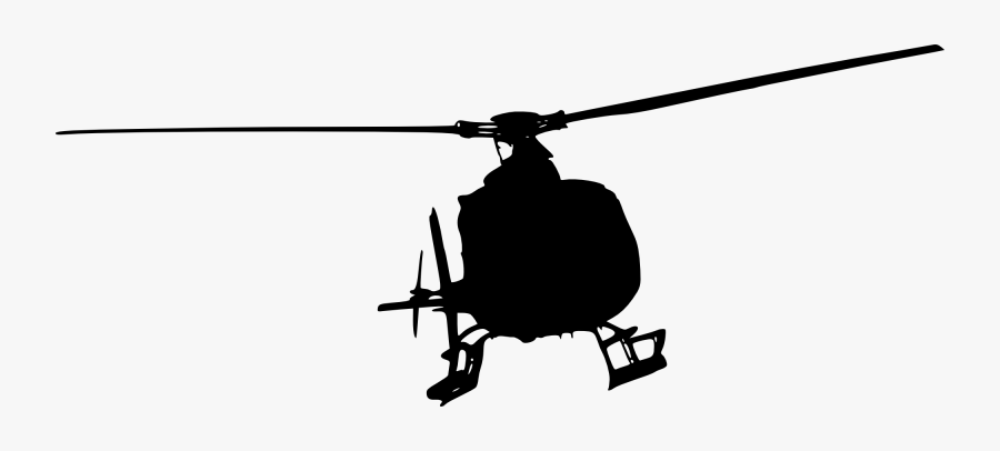 Transparent Helicopter Clipart Black And White - Silhouette Transparent Helicopter Png, Transparent Clipart