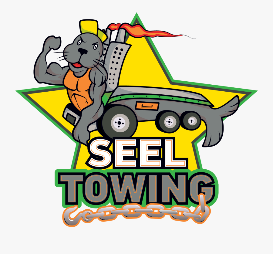 Car With Flat Tire Clipart - Cartoon, Transparent Clipart
