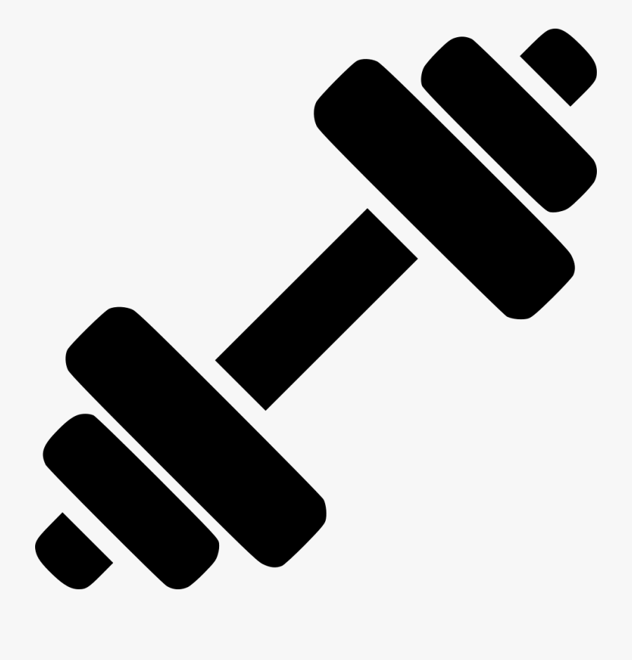 Fitness Svg Icon - Dumbbell Vector Image Png, Transparent Clipart