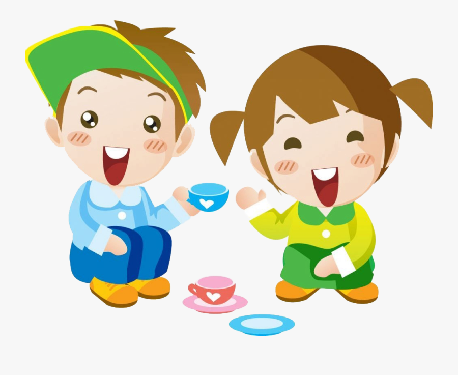 Child Cartoon Girl Boy - 男 女孩 卡通, Transparent Clipart