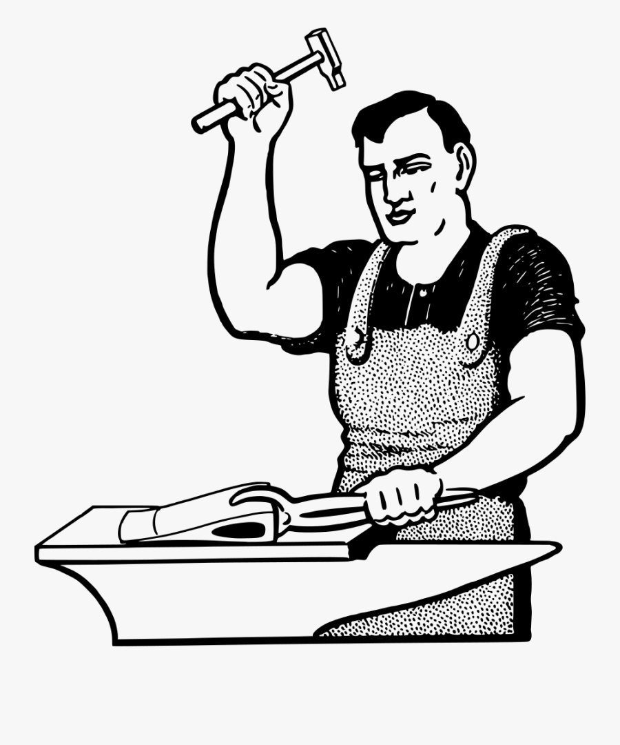 Art,monochrome - Black And White Blacksmith, Transparent Clipart