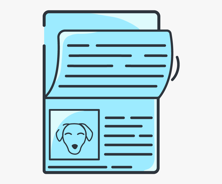 A Pet Passport Opened To Display The First Page, Transparent Clipart