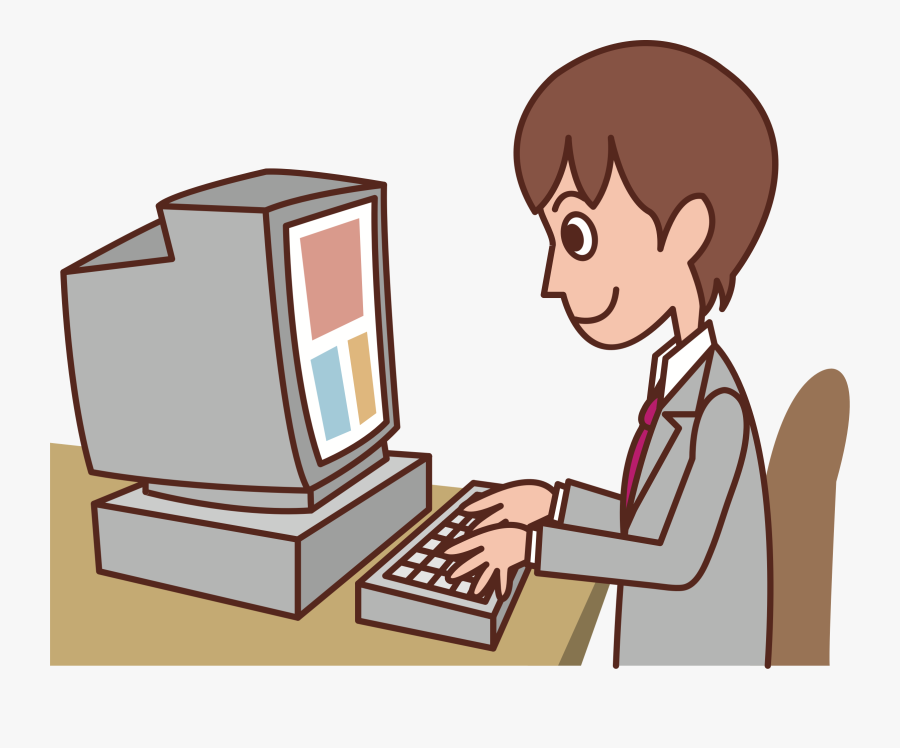 Human - Computer User Clipart, Transparent Clipart