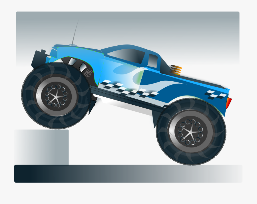 Blue Monster Truck Clipart, Transparent Clipart