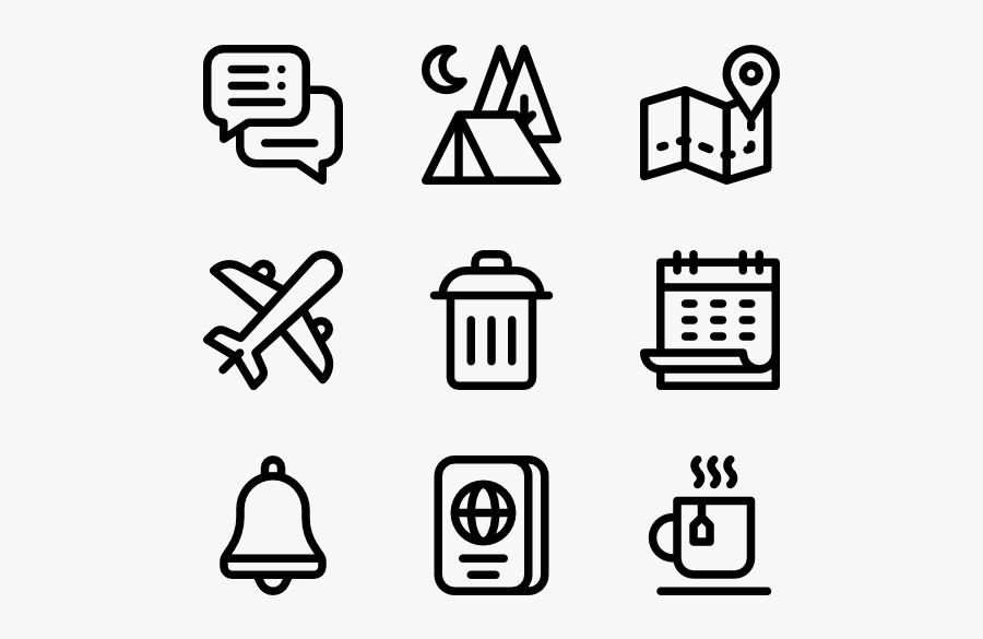 Travel App - Presentation Icons, Transparent Clipart