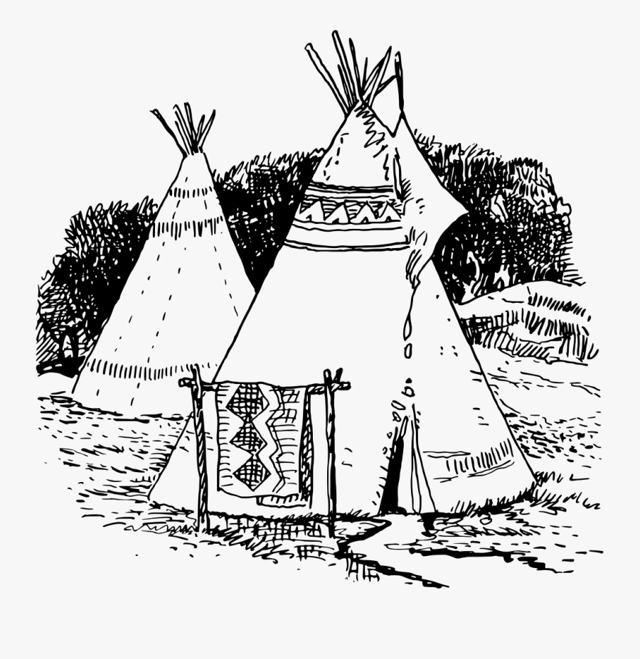 Line Art,plant,art - Native American Great Plains Drawing, Transparent Clipart