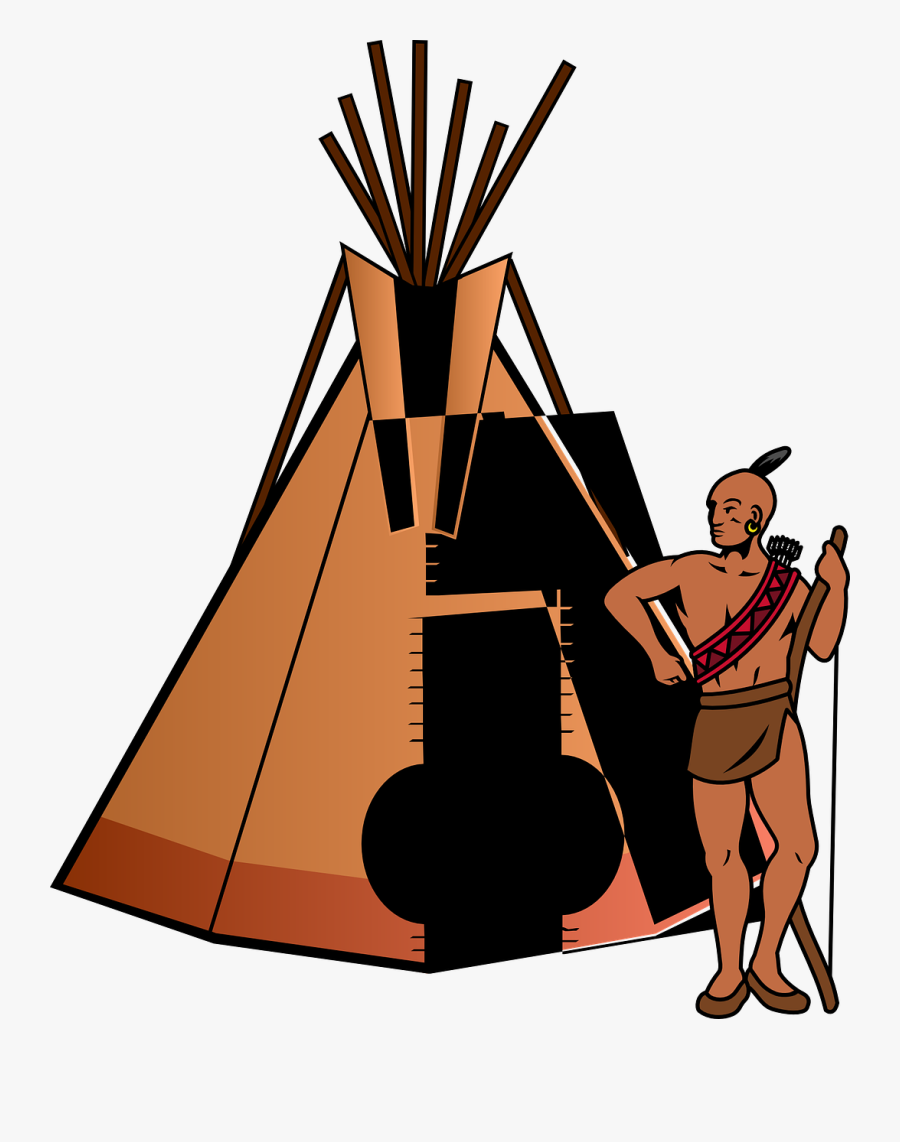 Transparent Indian People Png - Native American Teepee Clipart, Transparent Clipart