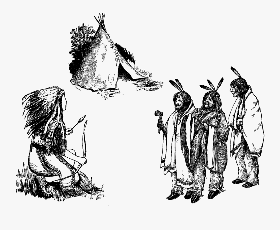 Indians Native American Image Illustrations Digital - Illustration, Transparent Clipart