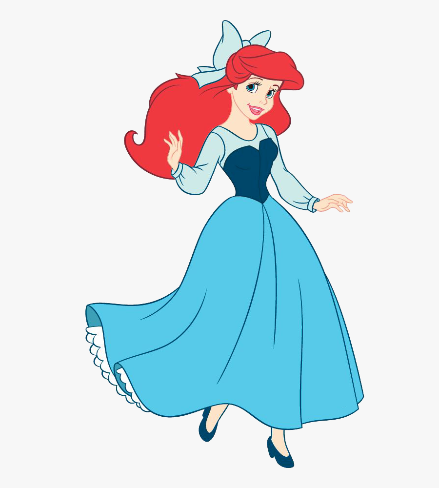 Ariel As Human Clipart - Disney Ariel Blue Dress, Transparent Clipart
