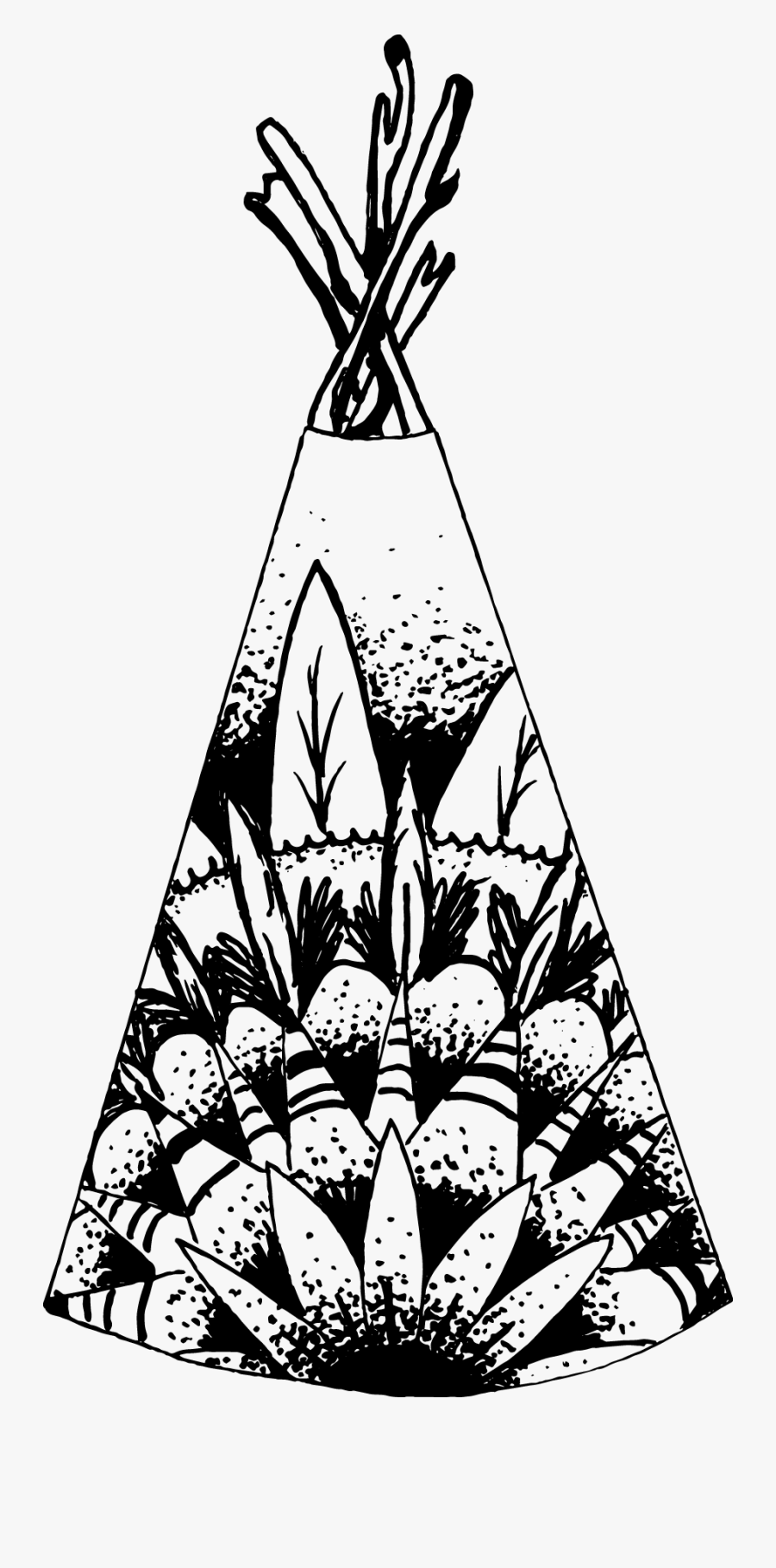 Teepee Clipart Boho - Tattoo Tepee, Transparent Clipart