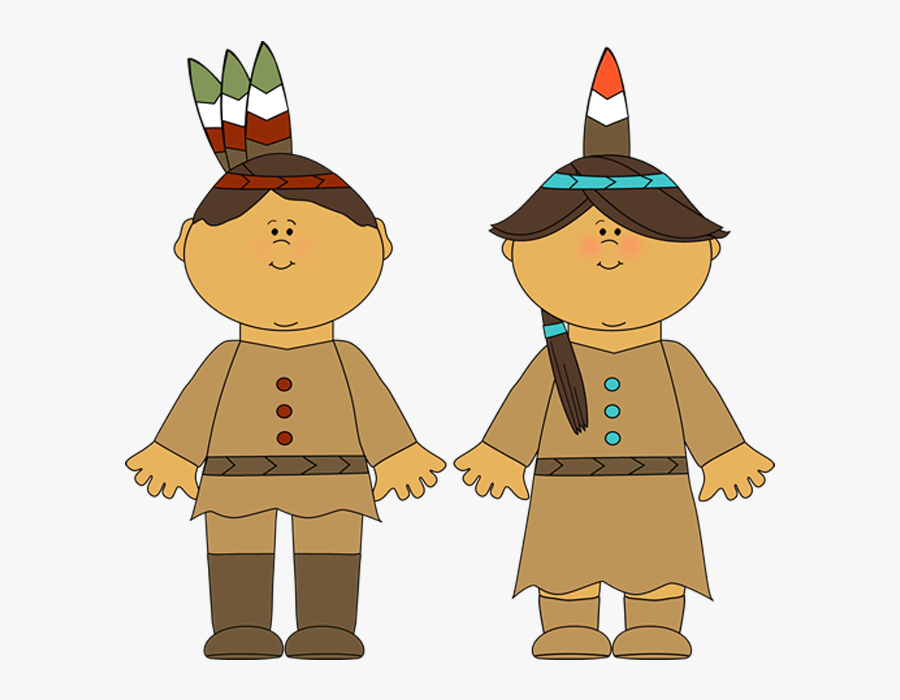 Transparent Native Americans Png Clipart Picture - Cartoon Pilgrims And Indians, Transparent Clipart