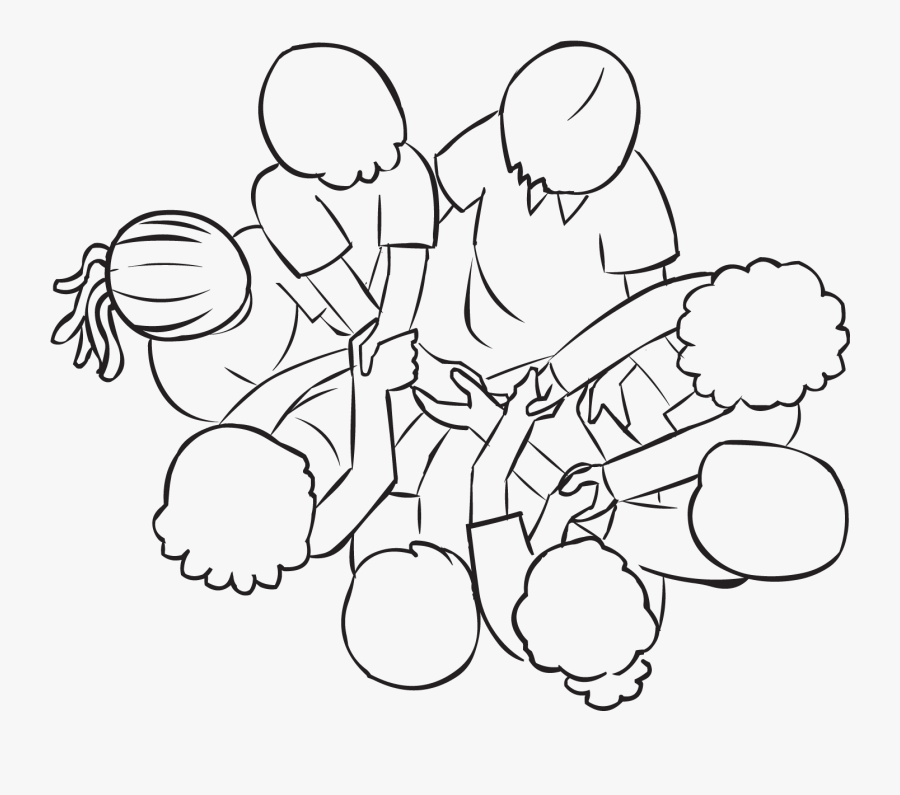 Team Building Drawing At - Teamwork Clipart Black And White, Transparent Clipart