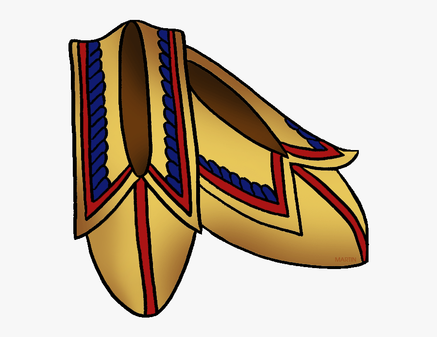 Woodland Native American Png - Center Seam Moccasins, Transparent Clipart