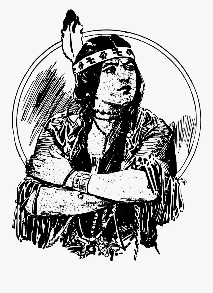 Native American Woman - Transparent Native American Png, Transparent Clipart