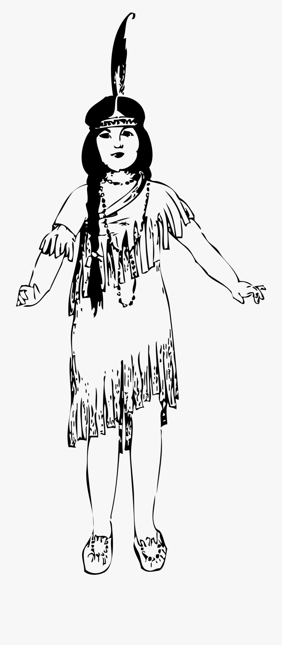 Native American Clothing Drawing, Transparent Clipart