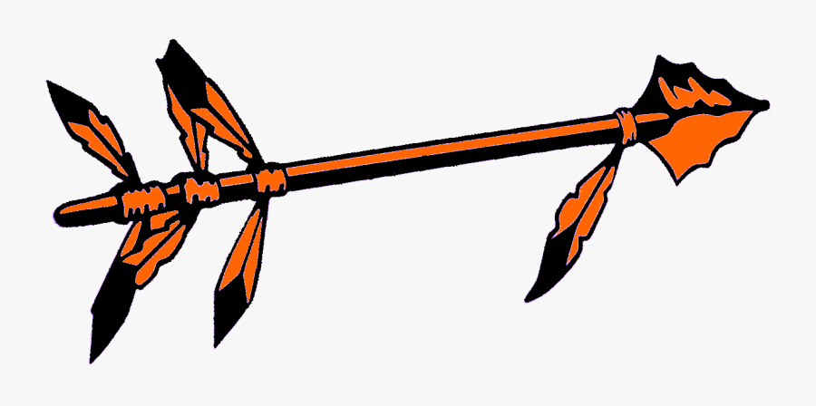 Black And Orange Cut - Native Spear Png, Transparent Clipart