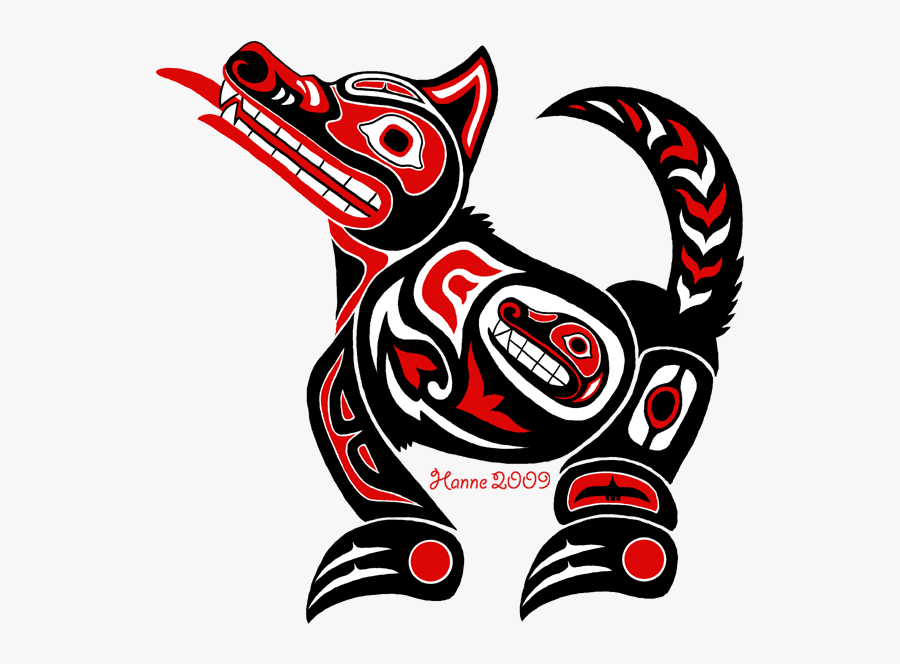 To All Things Native American - Pacific Northwest Indian Art Wolf, Transparent Clipart