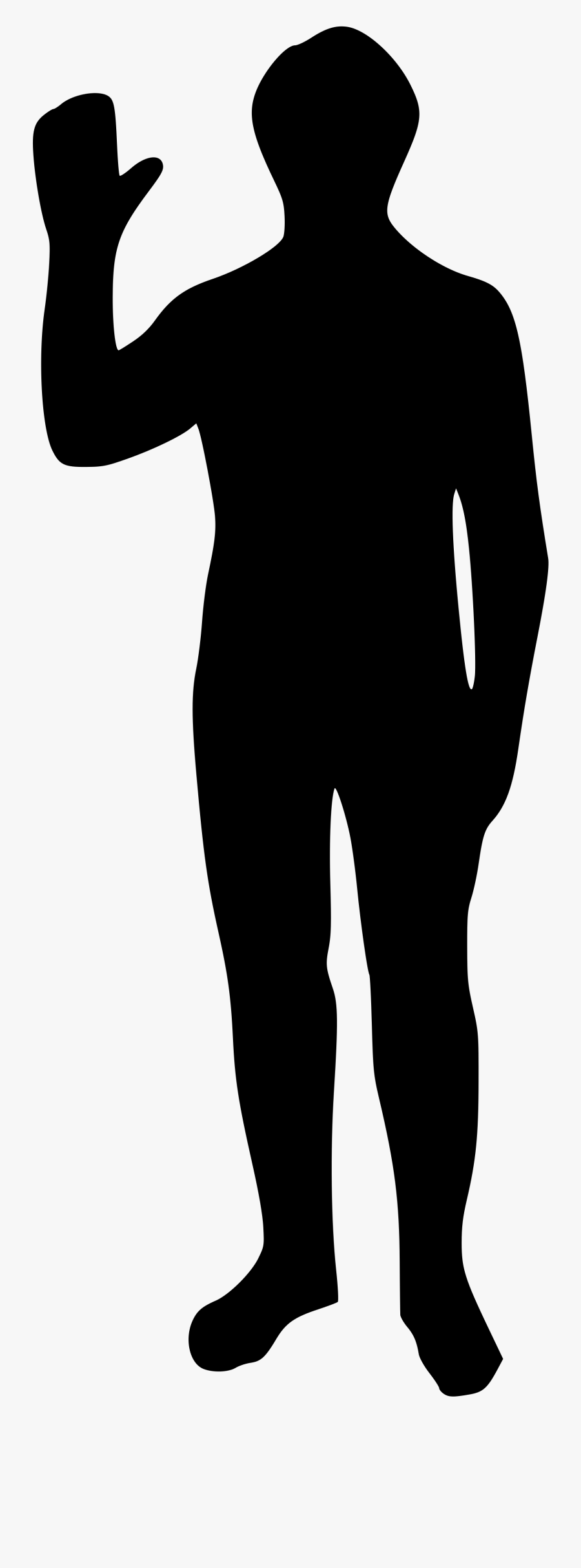 Clip Art Human Silhouette Clip Art - Human Outline, Transparent Clipart